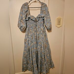 Free People Oasis Printed Midi Dress Size L